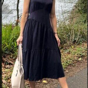 DKNY Women's Navy Sleeveless Midi Dress Size S with tags attached